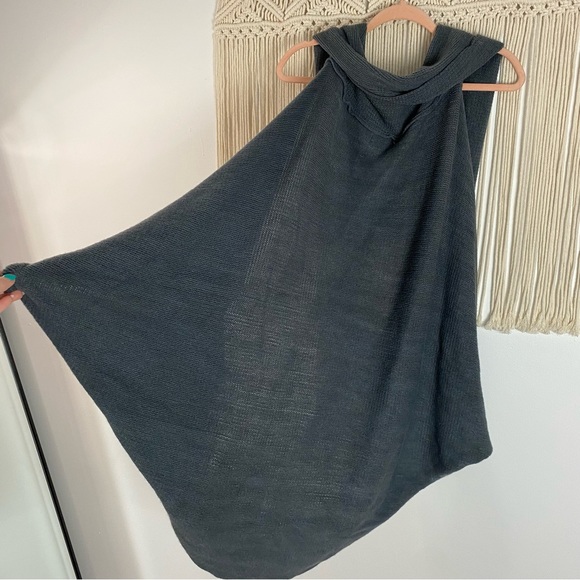 Charlotte Daniel NWT Ruana Wrap Sweater Cardigan with  Attached Scarf One Size - Picture 5 of 8